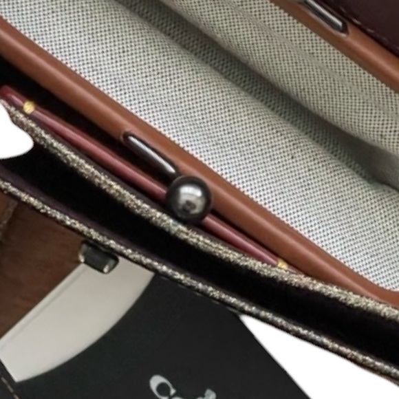 COACH 1941 Glitter Cherry Black Glovetanned Leather. Dusty and Bag! - Picture 12 of 13